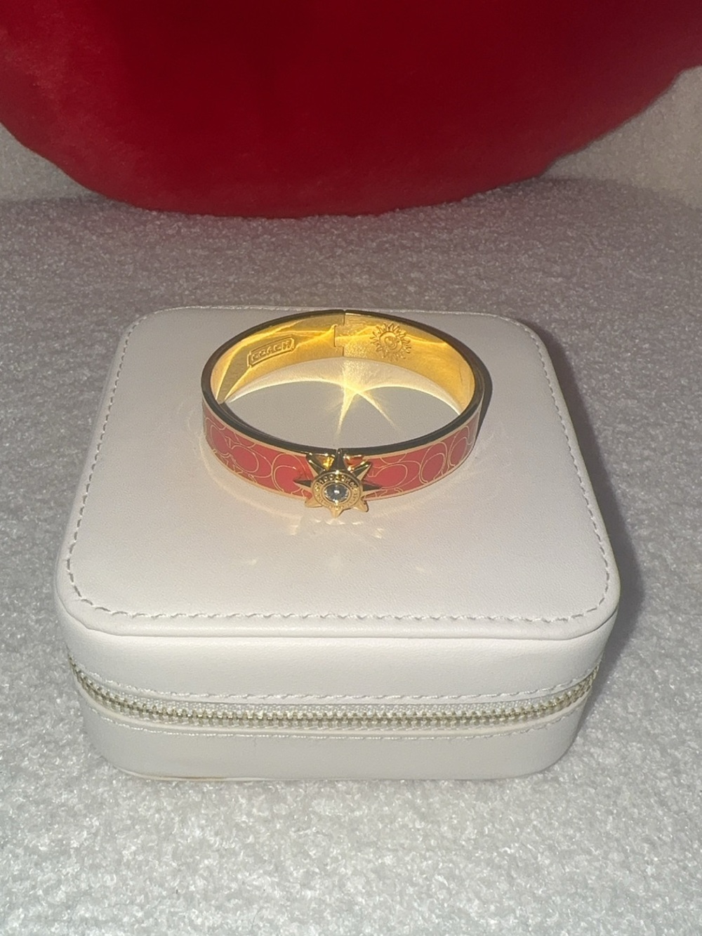 Coach x Tony Duquette Starburst Enamel Hinged Bangle.